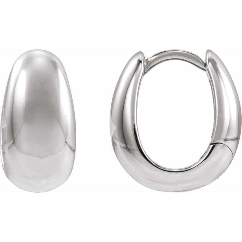Puffed Huggie Hoop Earrings
