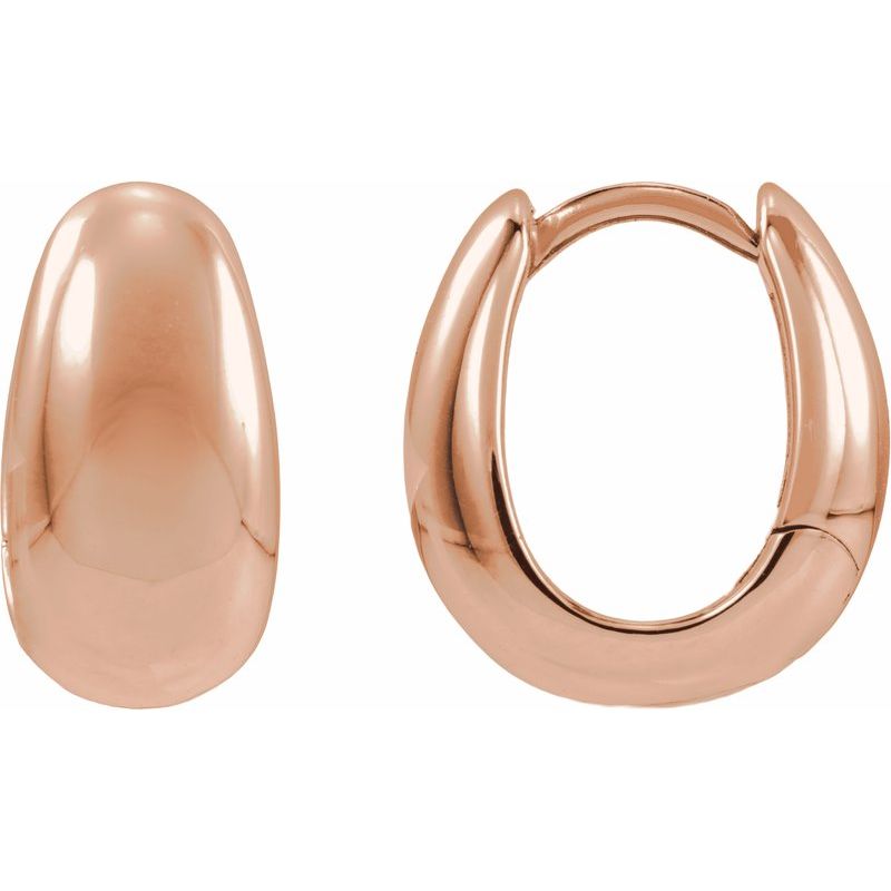 Puffed Huggie Hoop Earrings