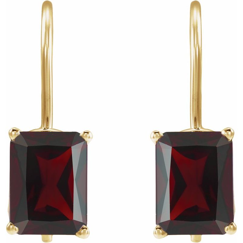 Emerald 4-Prong Drop Earrings