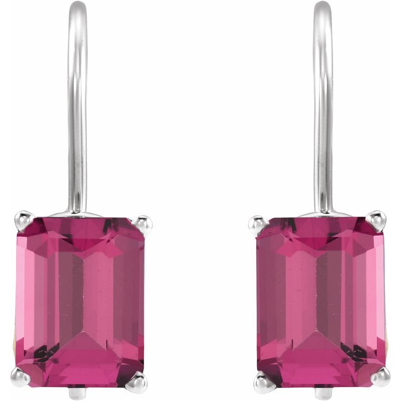 Emerald 4-Prong Drop Earrings