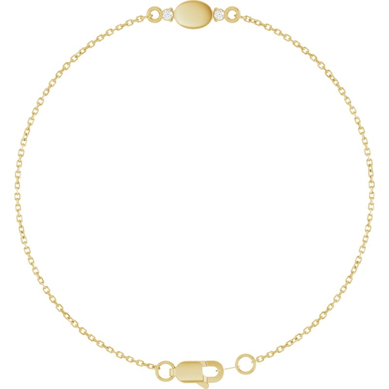 Engravable Accented Bracelet