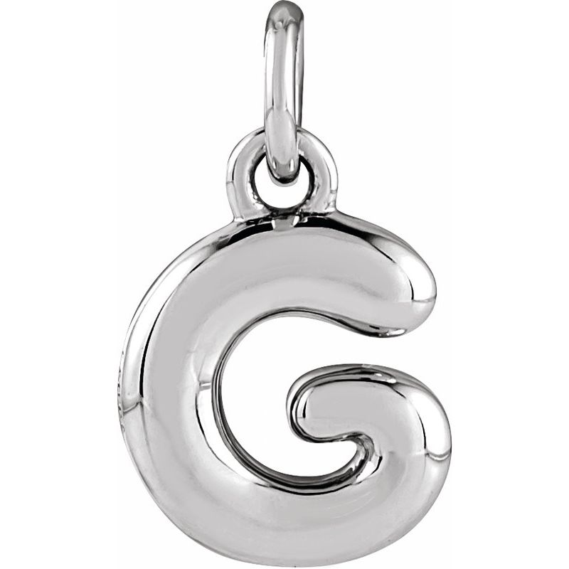 Bubble Initial Necklace or Pendant