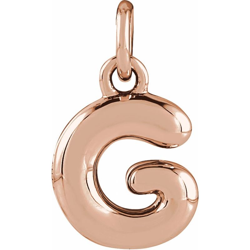 Bubble Initial Necklace or Pendant