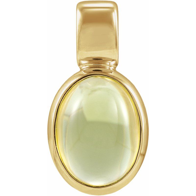 Bezel-Set Cabochon Pendant — Natural