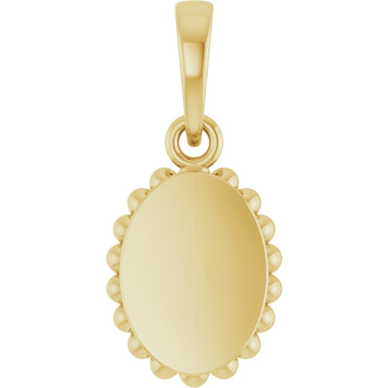Engravable Vintage-Inspired Pendant