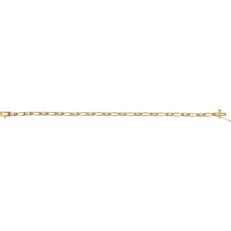 Natural Diamond Line 7 Bracelet