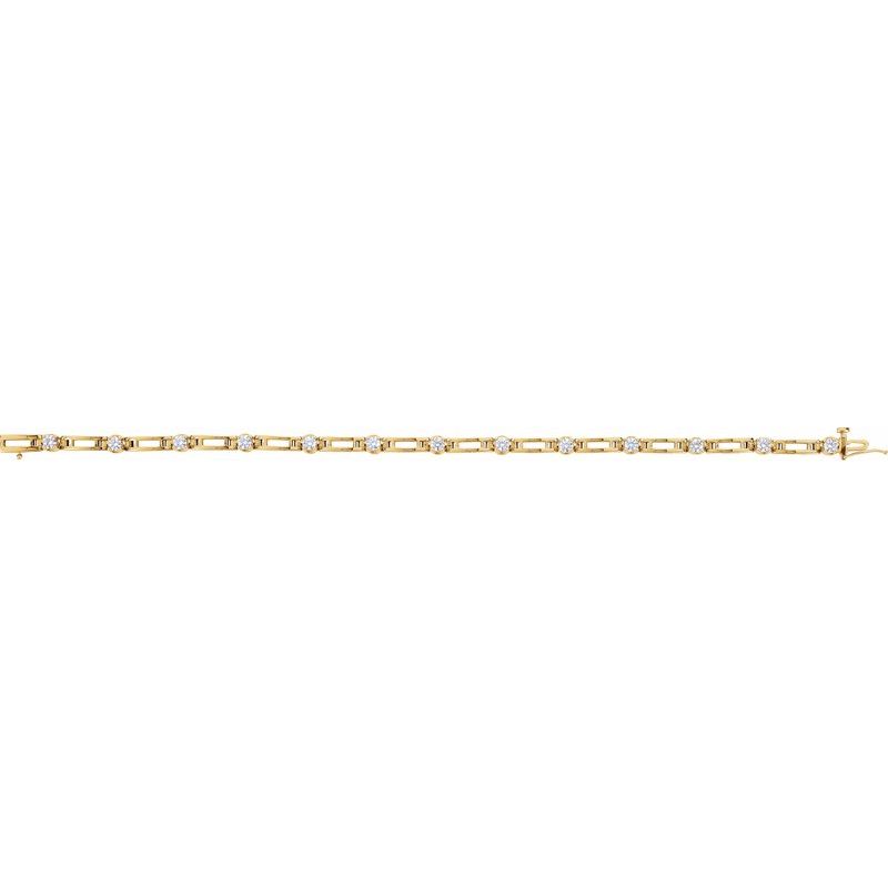 Natural Diamond Line 7 Bracelet