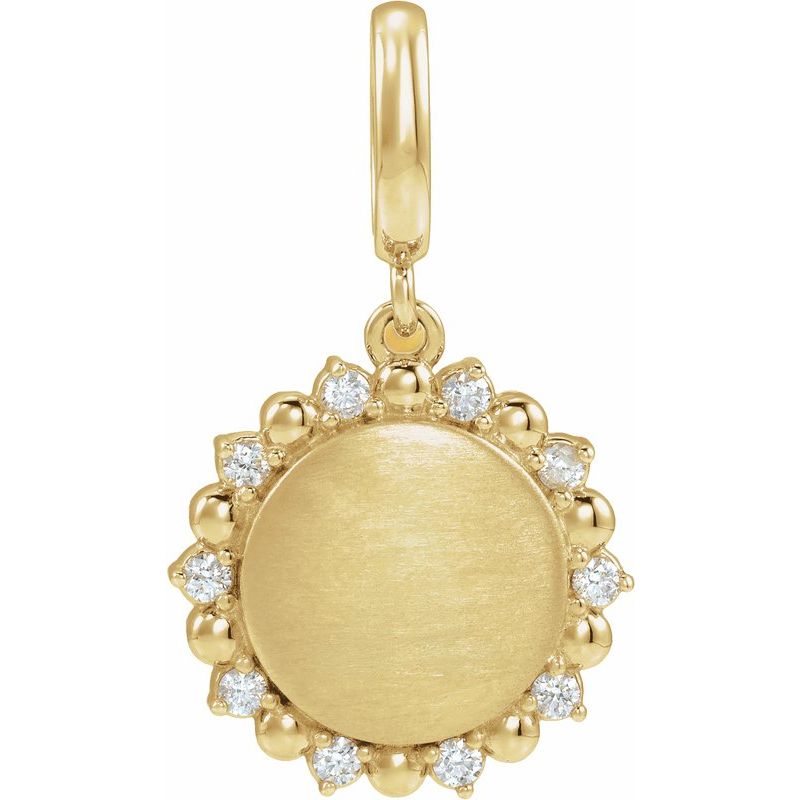 Engravable Accented Pendant