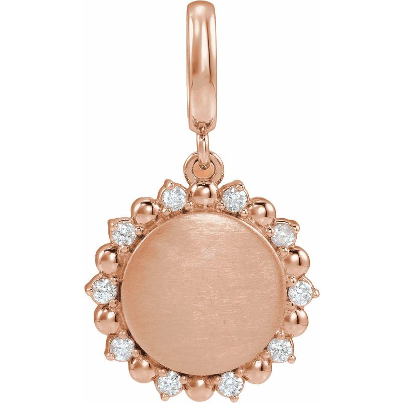 Engravable Accented Pendant