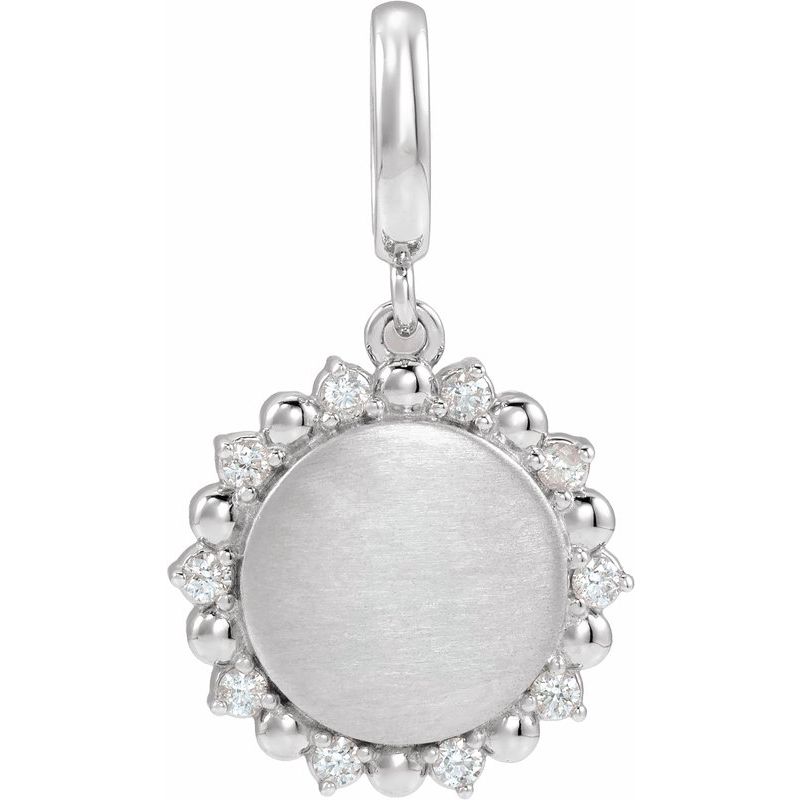 Engravable Accented Pendant