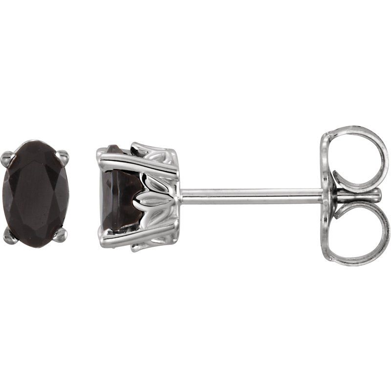 Solitaire Scroll Setting Stud Earrings
