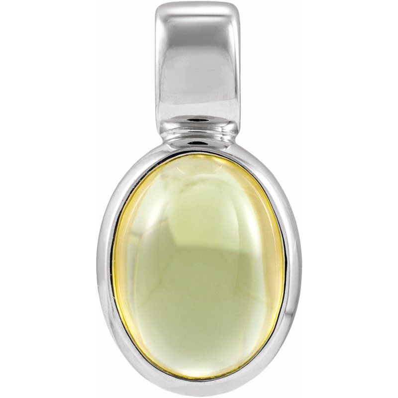 Bezel-Set Cabochon Pendant — Natural
