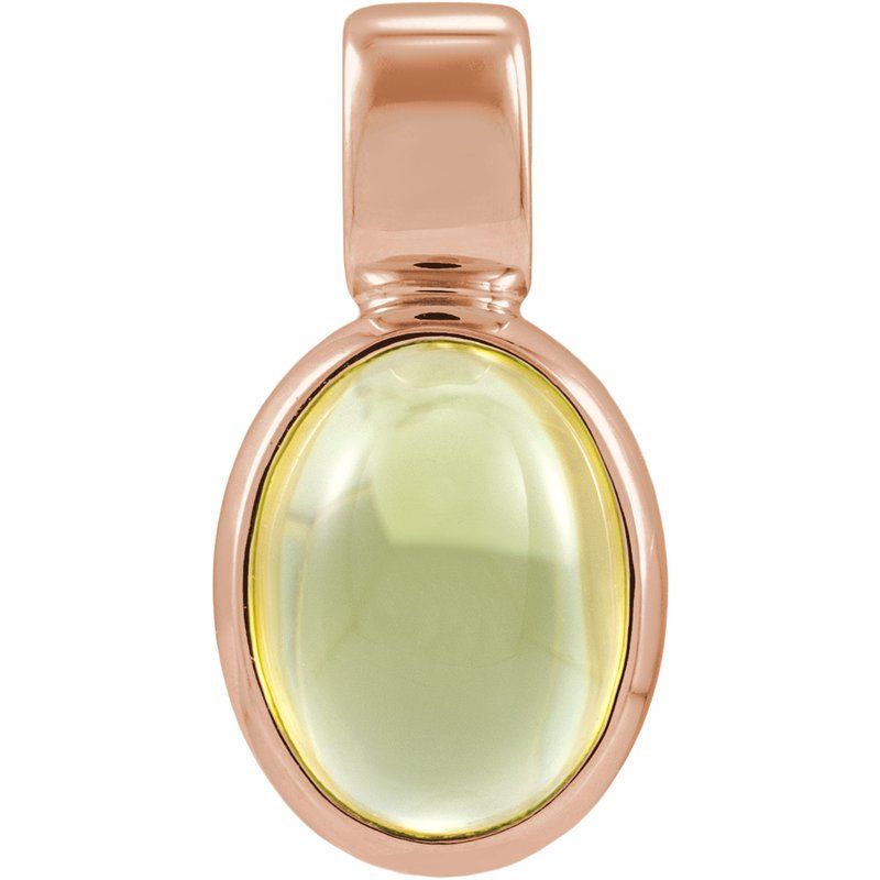 Bezel-Set Cabochon Pendant — Natural