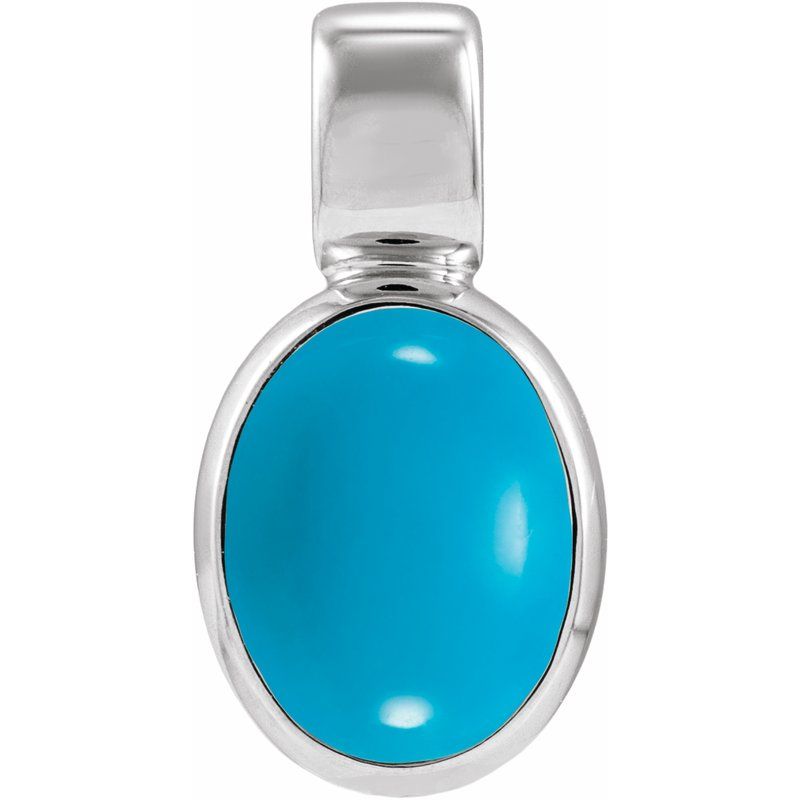 Bezel-Set Cabochon Pendant — Natural