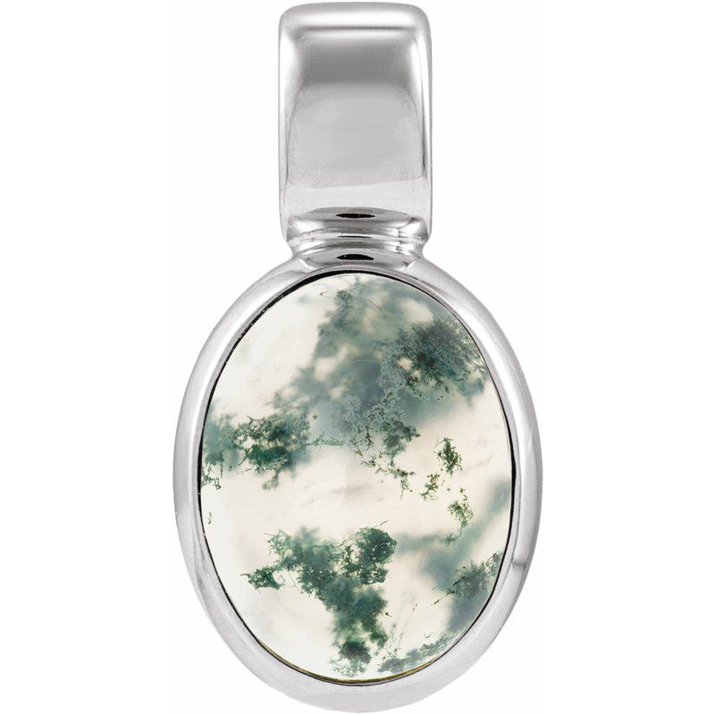 Bezel-Set Cabochon Pendant — Natural