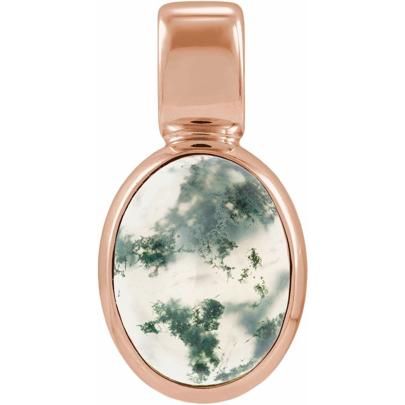 Bezel-Set Cabochon Pendant — Natural