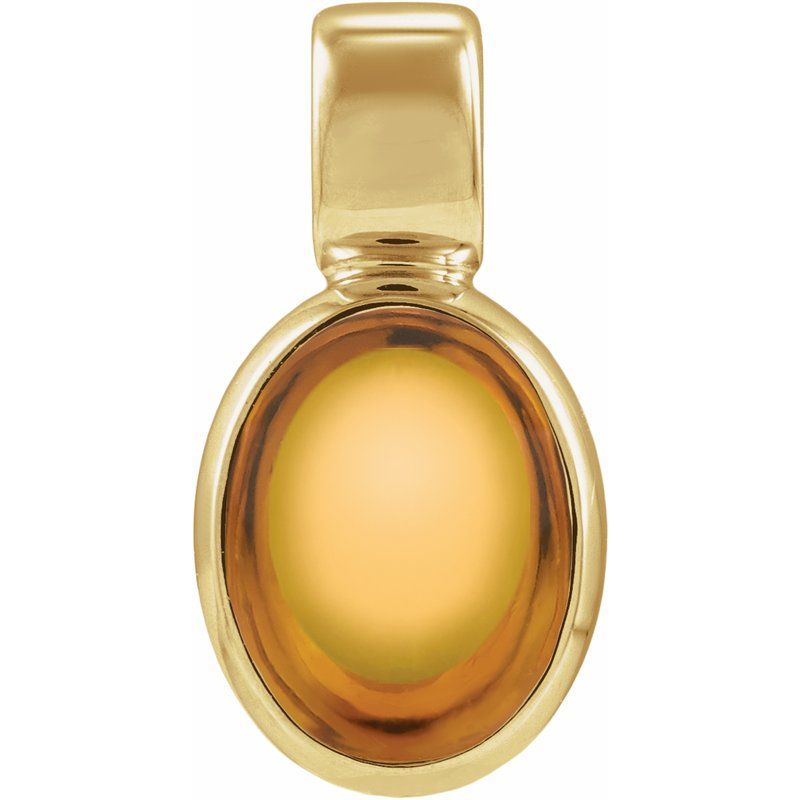 Bezel-Set Cabochon Pendant — Natural