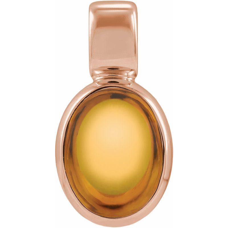 Bezel-Set Cabochon Pendant — Natural