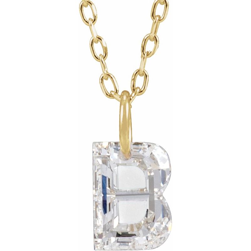 Lab-Grown Diamond Initial Necklace