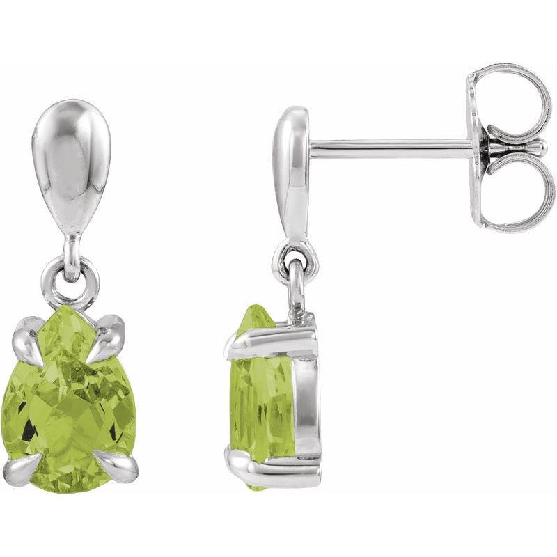 Pear 4-Prong Claw Drop Earrings