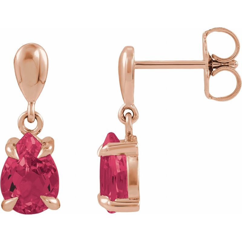 Pear 4-Prong Claw Drop Earrings