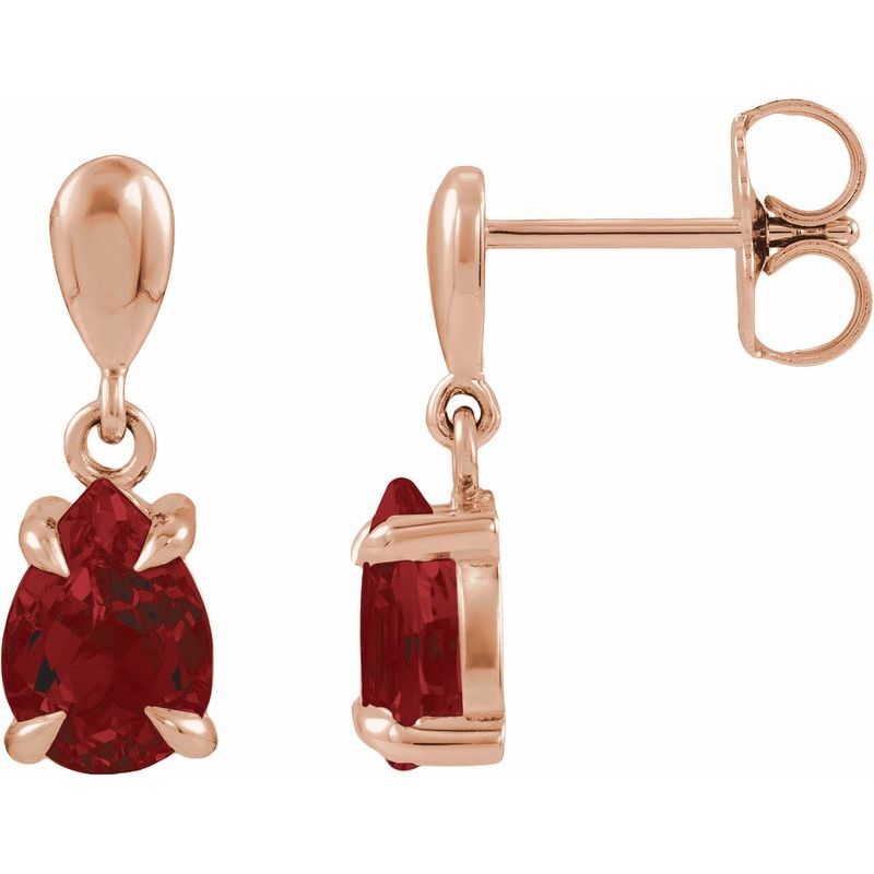 Pear 4-Prong Claw Drop Earrings