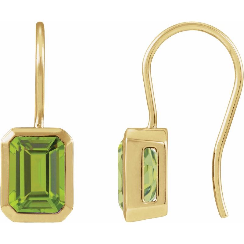 Bezel-Set Drop Earrings