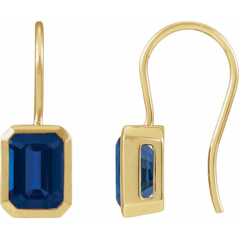Bezel-Set Drop Earrings