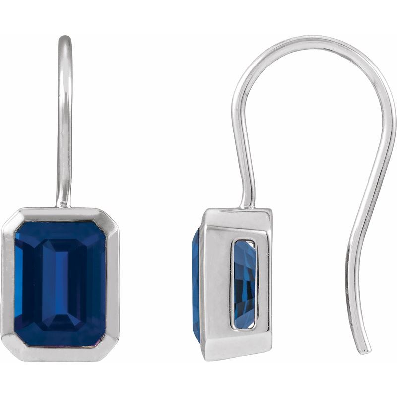Bezel-Set Drop Earrings