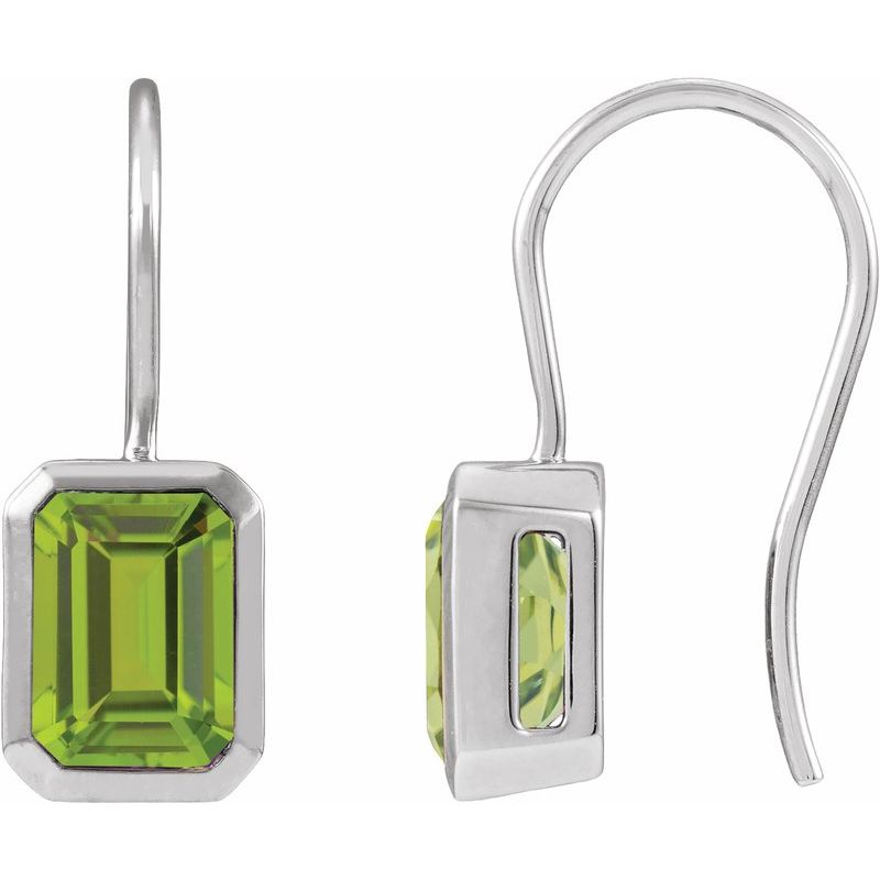 Bezel-Set Drop Earrings
