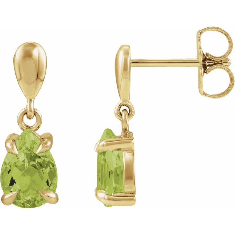 Pear 4-Prong Claw Drop Earrings