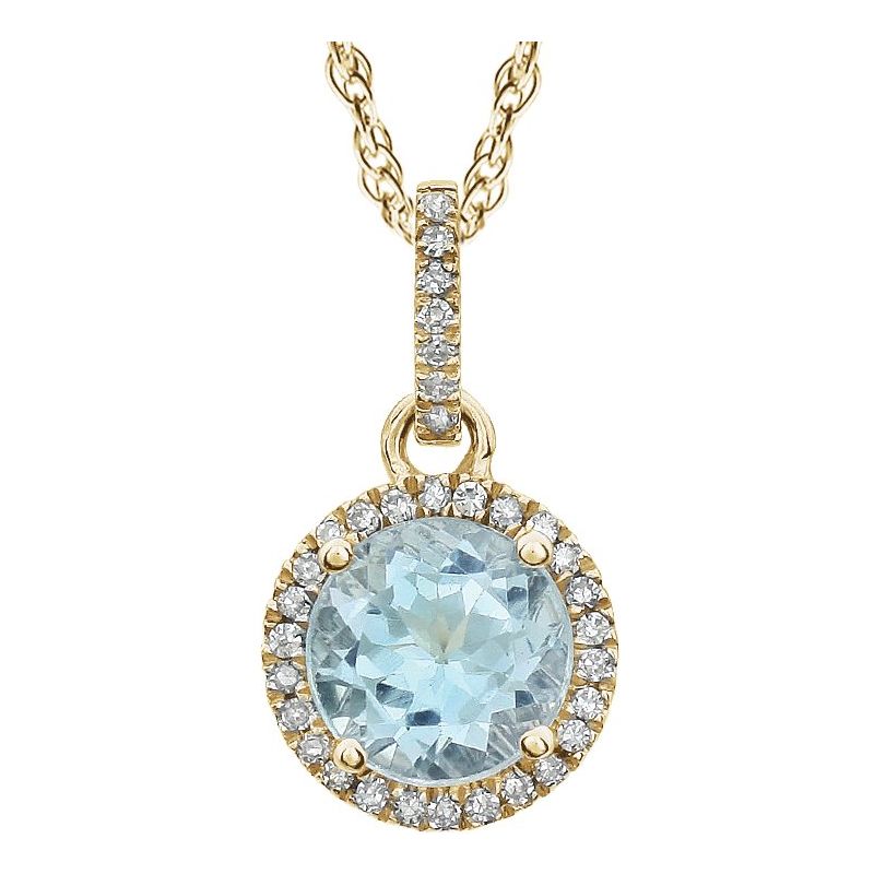 Halo-Style Birthstone Necklace