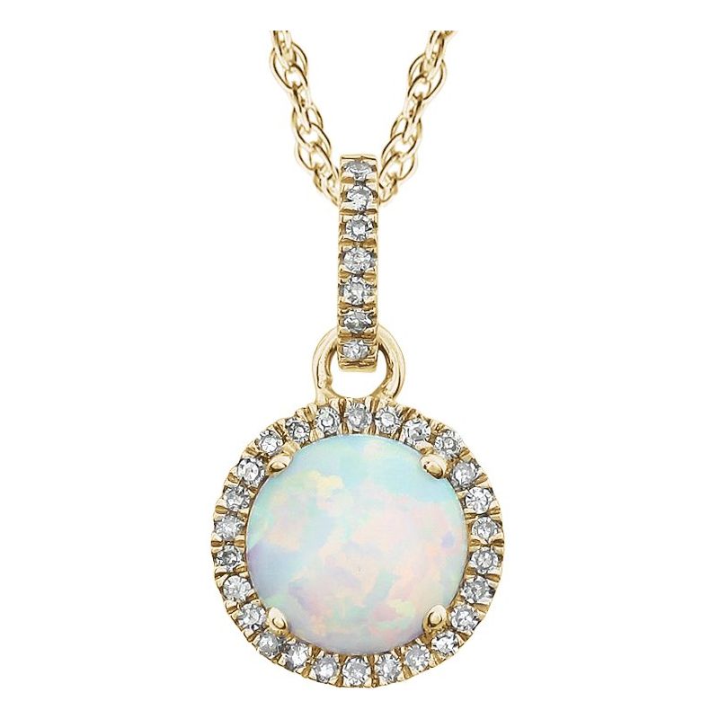 Halo-Style Birthstone Necklace