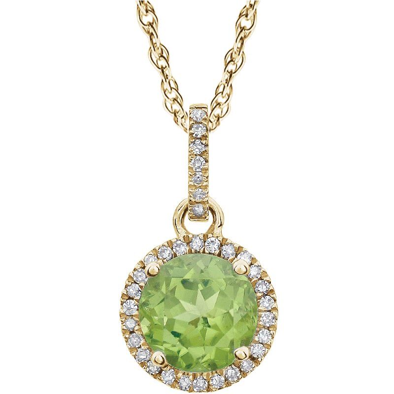 Halo-Style Birthstone Necklace