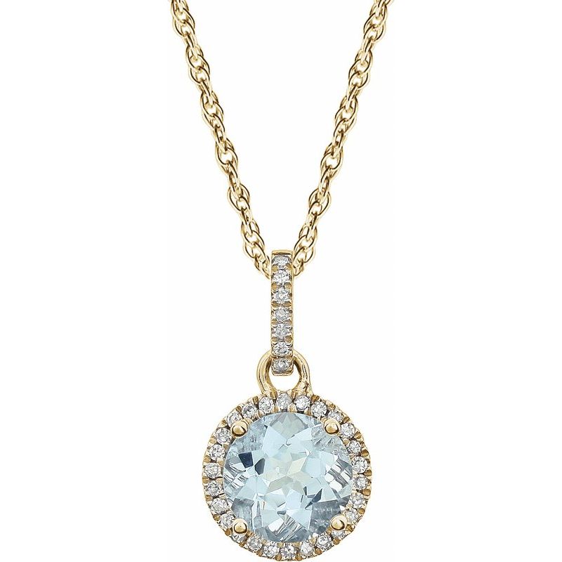Halo-Style Birthstone Necklace