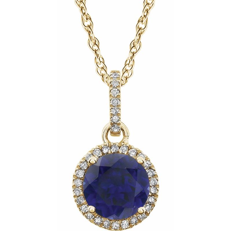 Halo-Style Birthstone Necklace