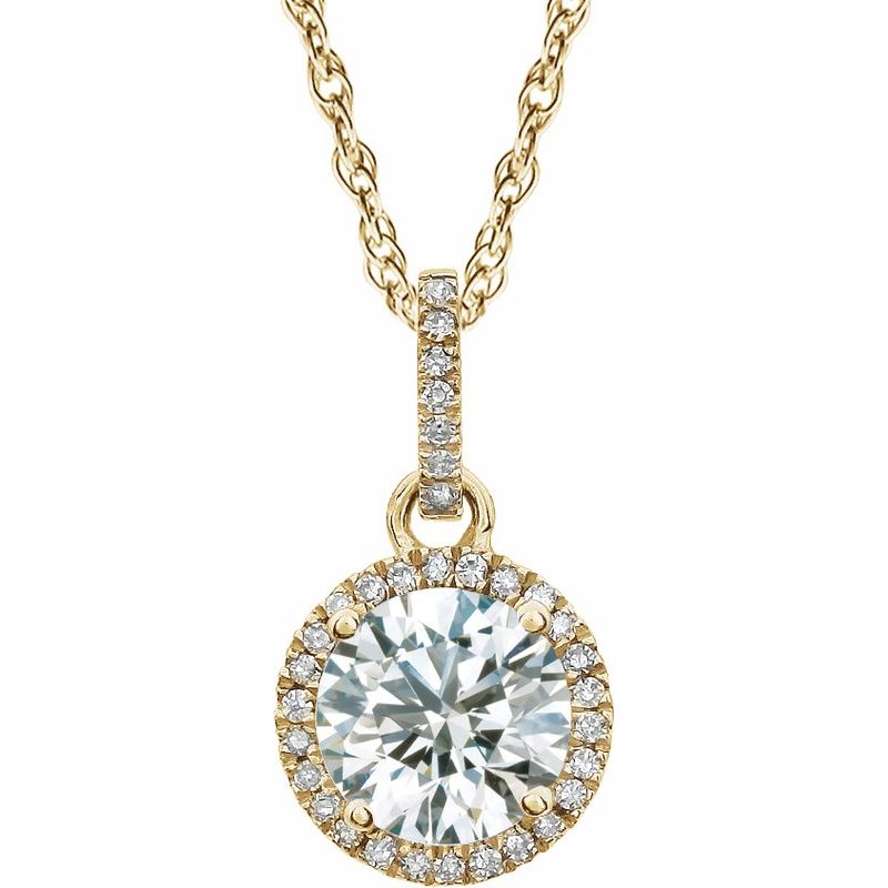 Halo-Style Birthstone Necklace