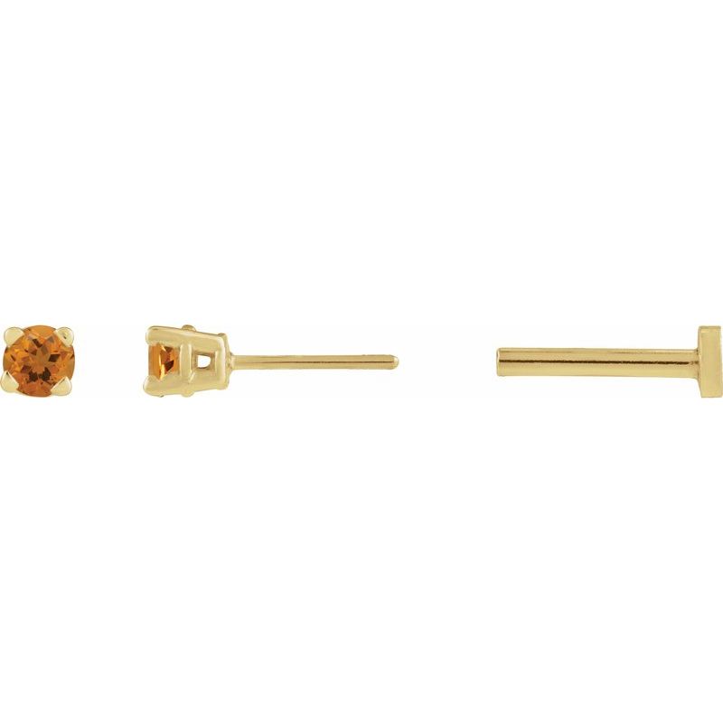 Round 4-Prong Lightweight Stud Earrings