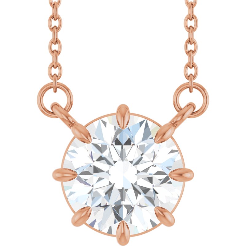 Claw-Prong Solitaire Necklace