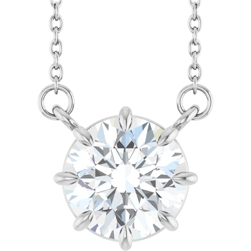 Claw-Prong Solitaire Necklace