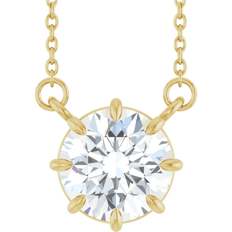 Claw-Prong Solitaire Necklace