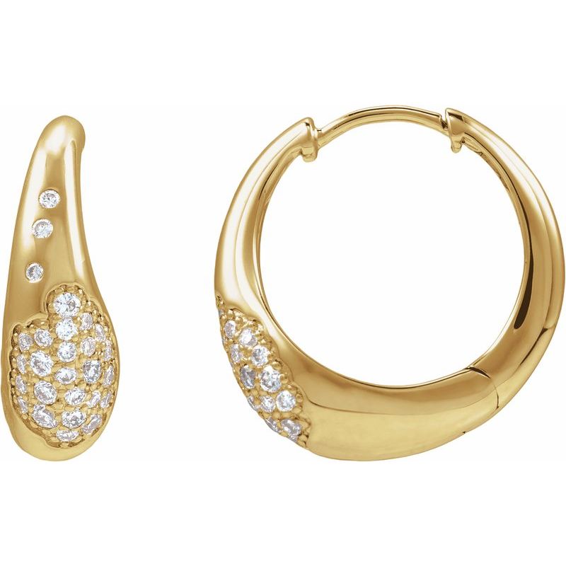 Pavé-Style Hoop Earrings