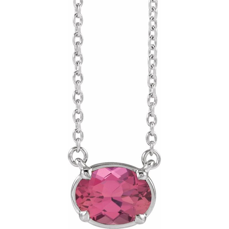 Claw-Prong Solitaire Bezel-Style Necklace
