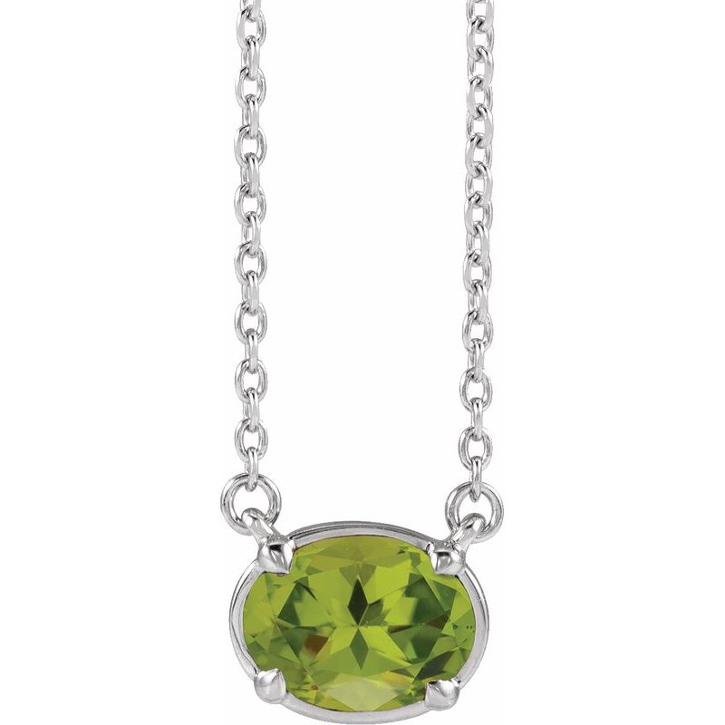Claw-Prong Solitaire Bezel-Style Necklace