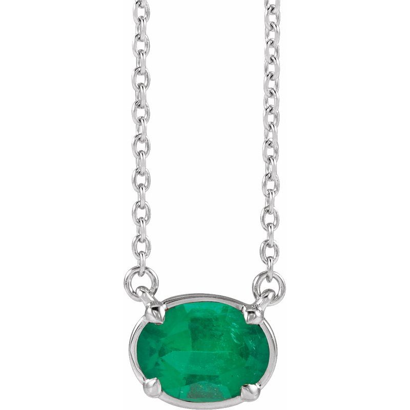 Claw-Prong Solitaire Bezel-Style Necklace