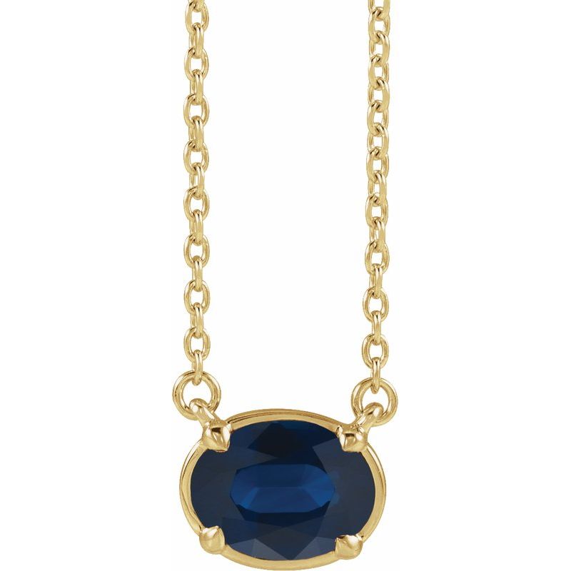 Claw-Prong Solitaire Bezel-Style Necklace