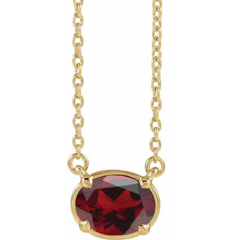 Claw-Prong Solitaire Bezel-Style Necklace