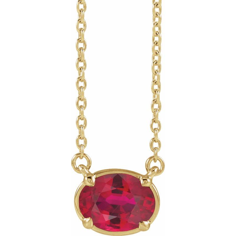 Claw-Prong Solitaire Bezel-Style Necklace