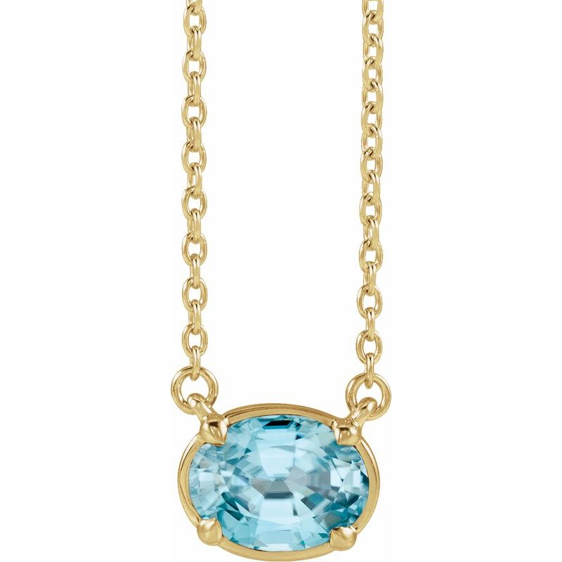 Claw-Prong Solitaire Bezel-Style Necklace