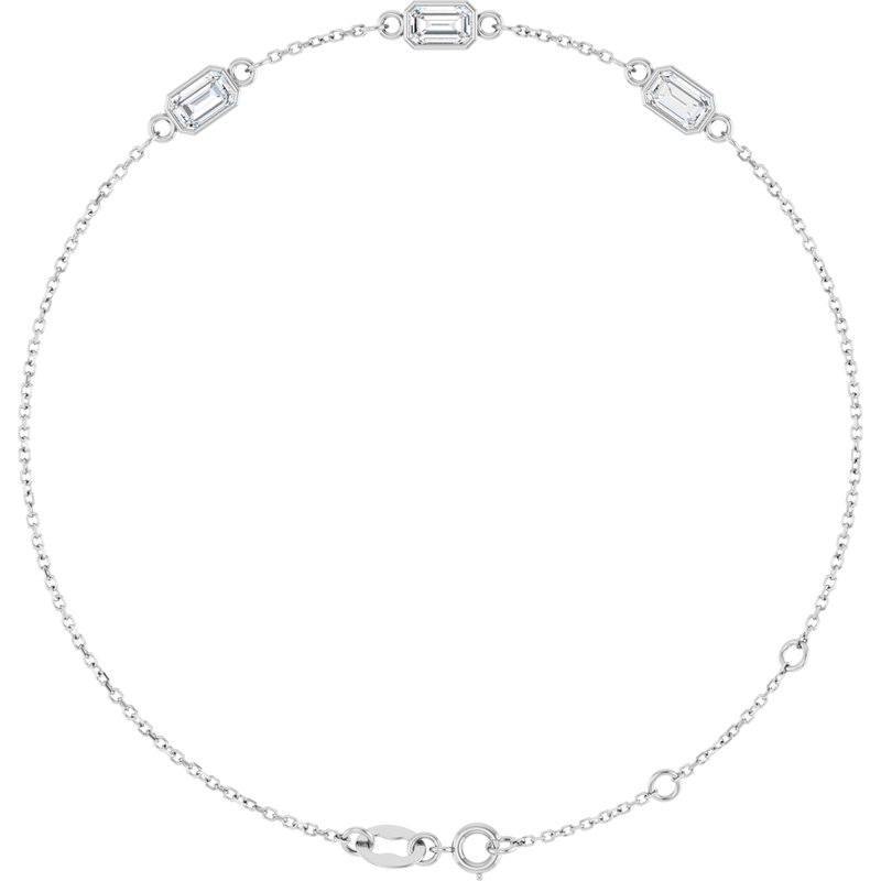 Bezel-Set Link Bracelet